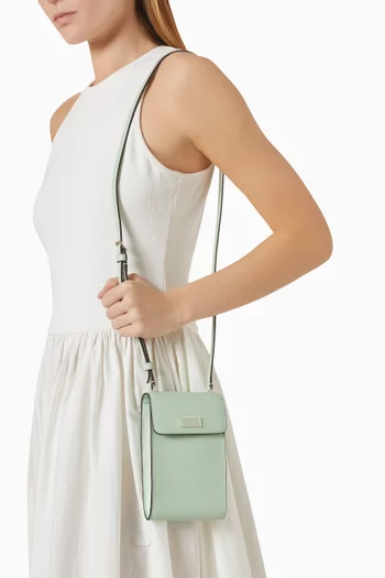Serena Phone Crossbody Bag in Saffiano Leather