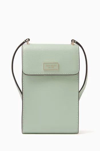 Serena Phone Crossbody Bag in Saffiano Leather