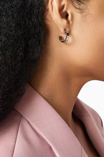 Set in Stone Crystal Hoop Earrings