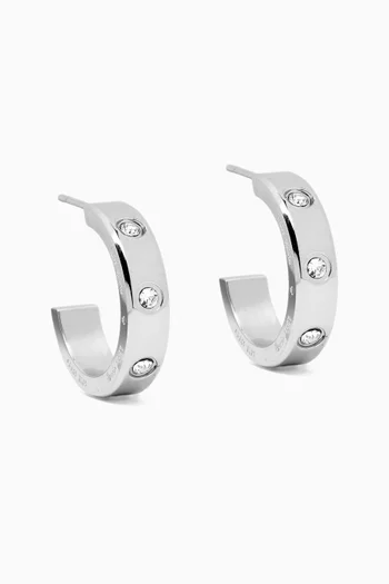 Set in Stone Crystal Hoop Earrings