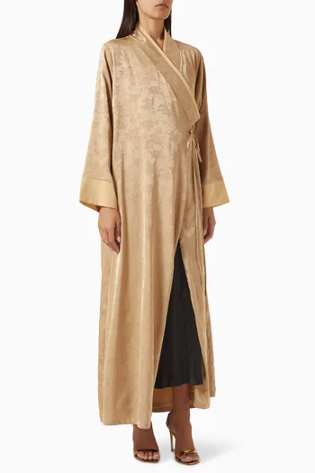 Wrap-style Abaya in Silk