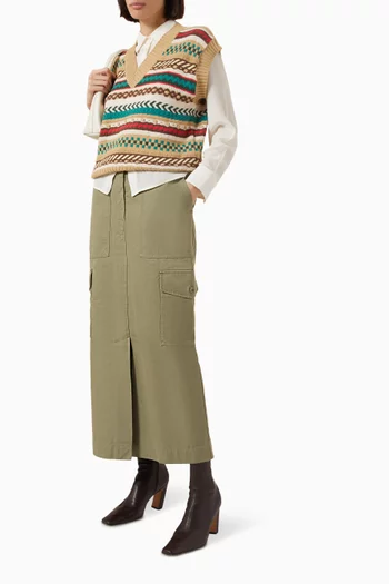 Vicino Jacquard Waistcoat in Cotton-knit