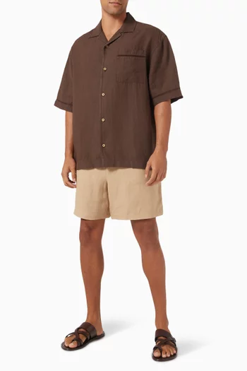 Pierre Short-sleeve Shirt in Linen