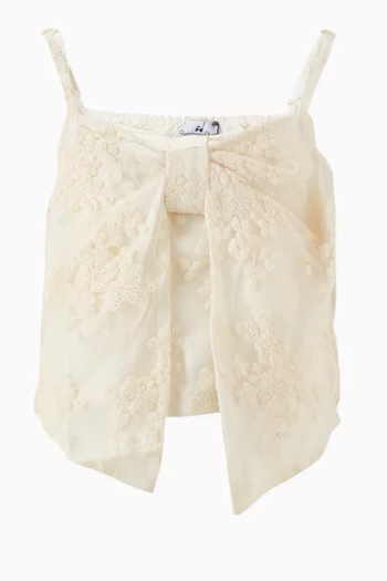 Desiree Bow A-line Top in Jacquard