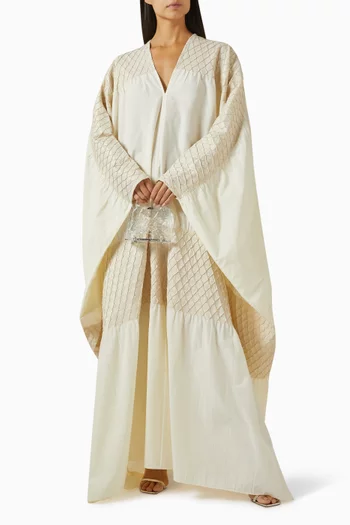 V-neck Metallic Kaftan in Knit