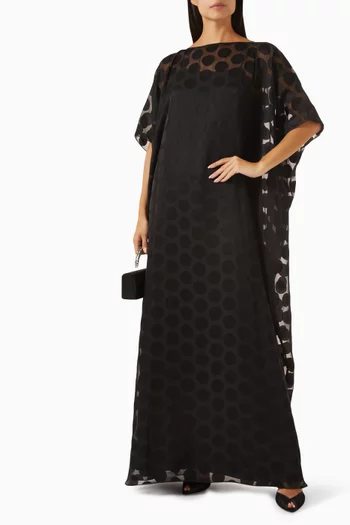 Sheer Cocoon Maxi Dress in Organza