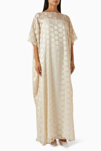 Sheer Cocoon Maxi Dress in Organza