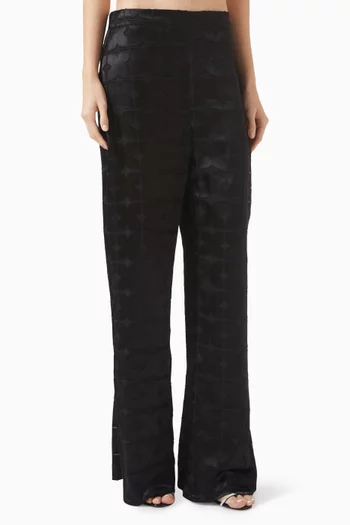 Straight-leg Pants in Satin