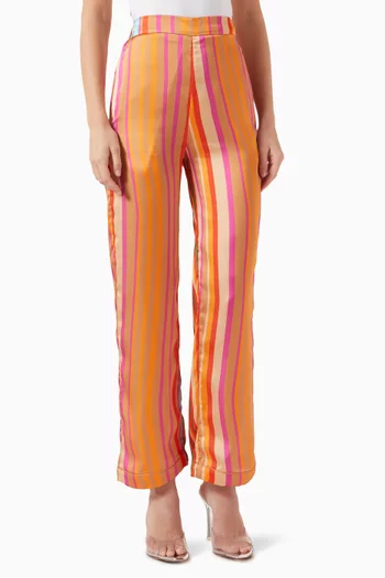 Striped-print Pants