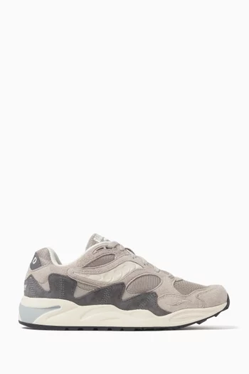 Grid Shadow 2 Sneakers in Suede & Mesh