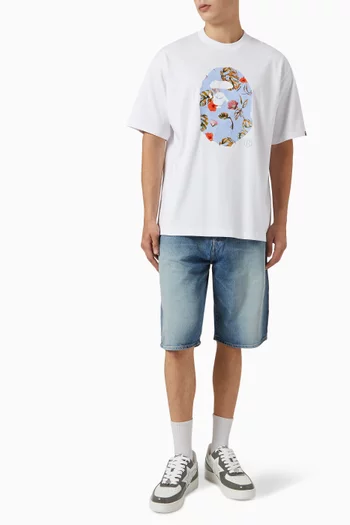 Vacation-print T-shirt in Cotton