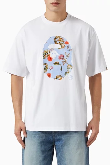 Vacation-print T-shirt in Cotton