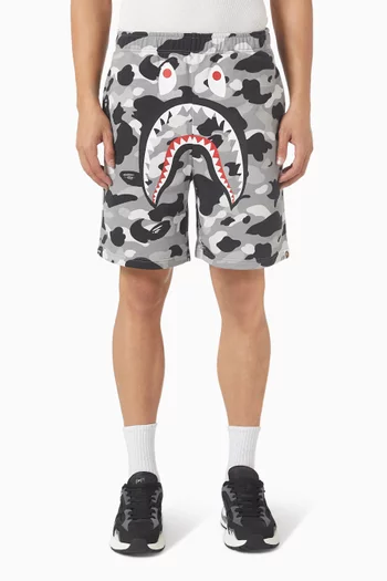 1ST Camo Shark Sweat Shorts in Cotton
