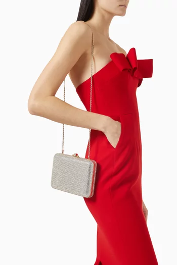 Slim Slide Embellished Clutch