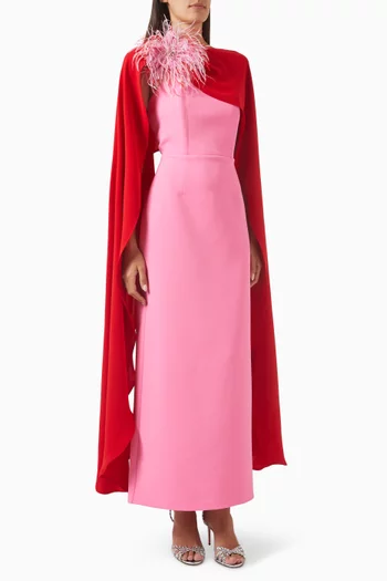 Cape & Dress Set in Crepe