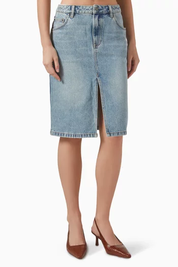 Midi Skirt in Denim
