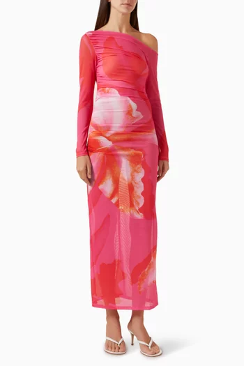 Rouge Floral-print Dress