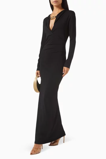 Abito Long Dress in Jersey