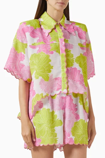 Lemonis Printed Shirt in Linen