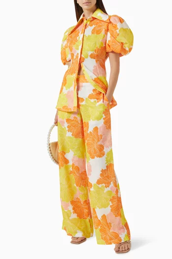 Franca Printed Shirt in Linen
