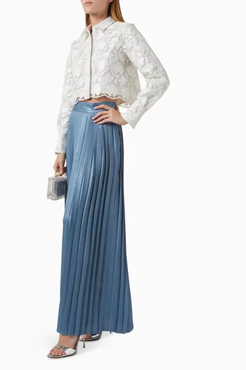 Beatrix Cropped Shirt in Lace