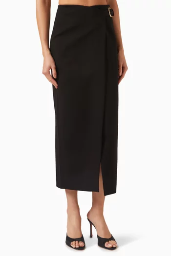 Casey Belted Wrap Skirt
