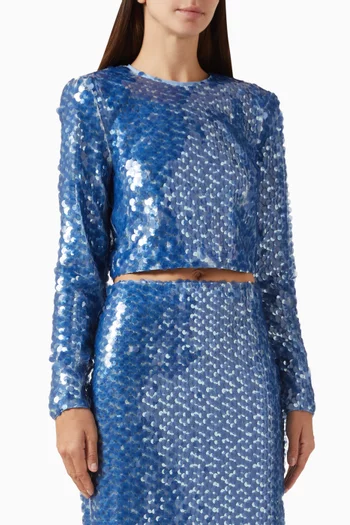 Anaya Sequin Crop Top