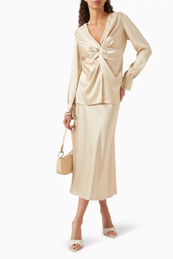 Laurent Twist-front Blouse