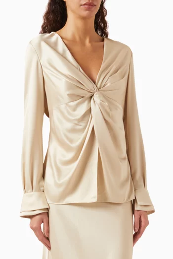 Laurent Twist-front Blouse