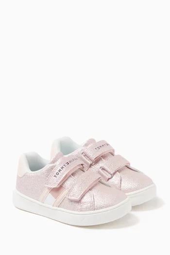 Flag Low Cut Velcro Strap Sneakers