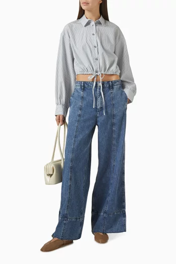 Georgie Striped Shirt in Cotton-poplin