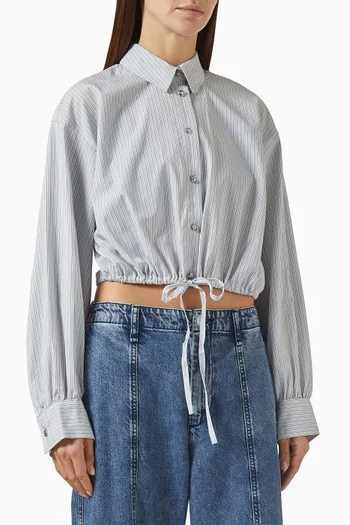 Georgie Striped Shirt in Cotton-poplin
