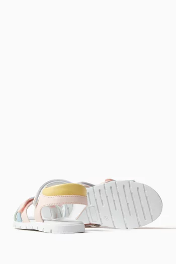 Strappy Sandals in Faux Leather
