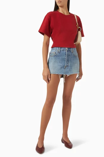 Vintage Mini Skirt in Upcycled Denim