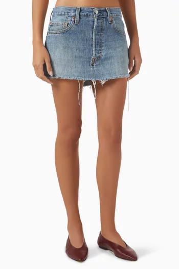 Vintage Mini Skirt in Upcycled Denim