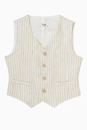 Striped Vest in Cotton