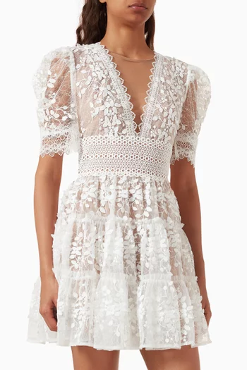 Megan Mini Dress in Lace