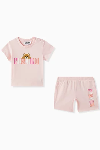 Baby Teddy T-shirt & Shorts Set in Cotton