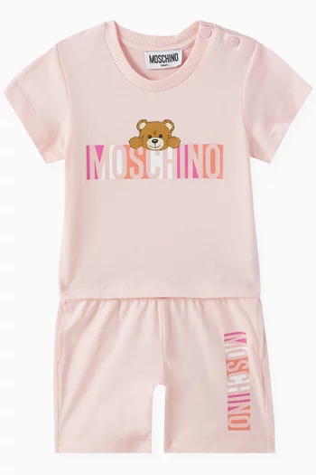 Baby Teddy T-shirt & Shorts Set in Cotton