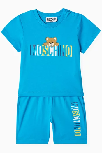 Baby Teddy T-shirt & Shorts Set in Cotton
