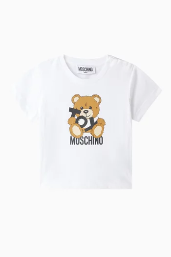 Baby Bear Logo Print T-shirt in Cotton
