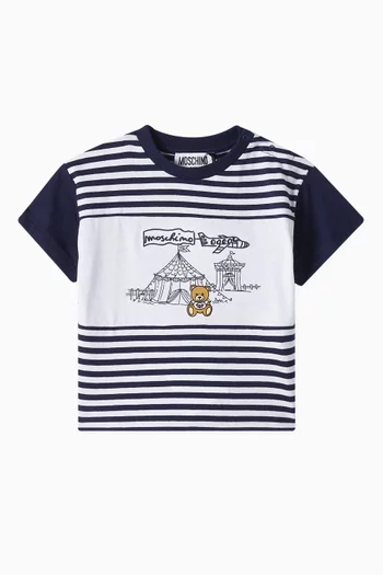 Graphic Circus-print T-shirt in Cotton