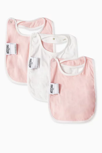 Teddy Bear Logo Bibs, Set of 3