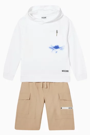 Ink-stain Hoodie in Cotton Jersey