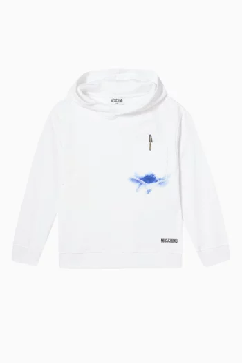 Ink-stain Hoodie in Cotton Jersey