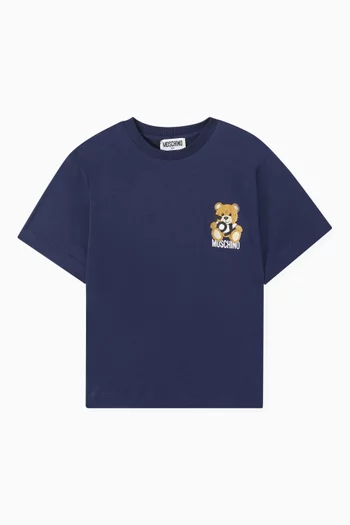 Teddy Print T-shirt in Cotton