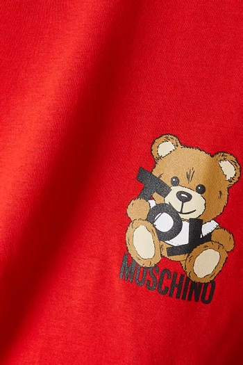 Teddy Print T-shirt in Cotton