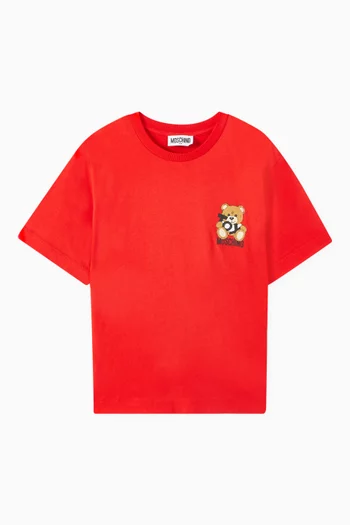 Teddy Print T-shirt in Cotton