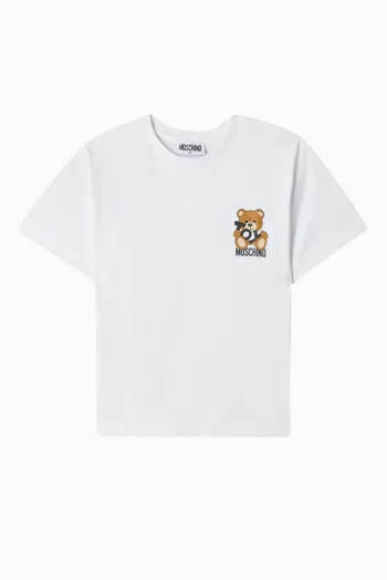 Teddy Print T-shirt in Cotton
