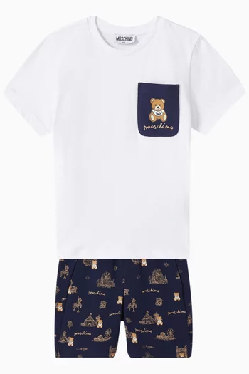 Baby Teddy T-shirt & Shorts Set in Cotton